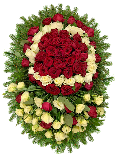 Ритуальный венок из живых цветов