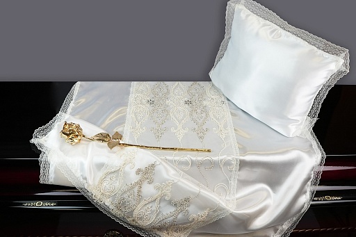 Комплект в гроб Форте (покрывало, наволочка)