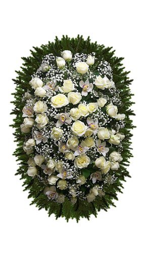 Ритуальный венок из живых цветов