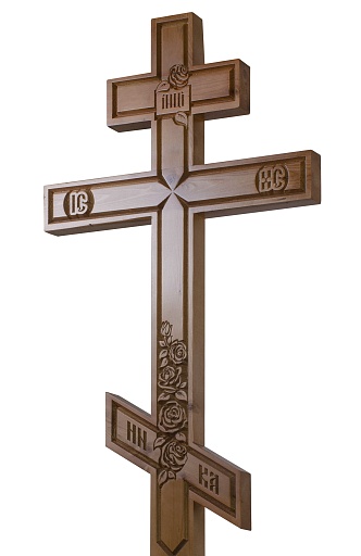 Крест на могилу сосна цветы